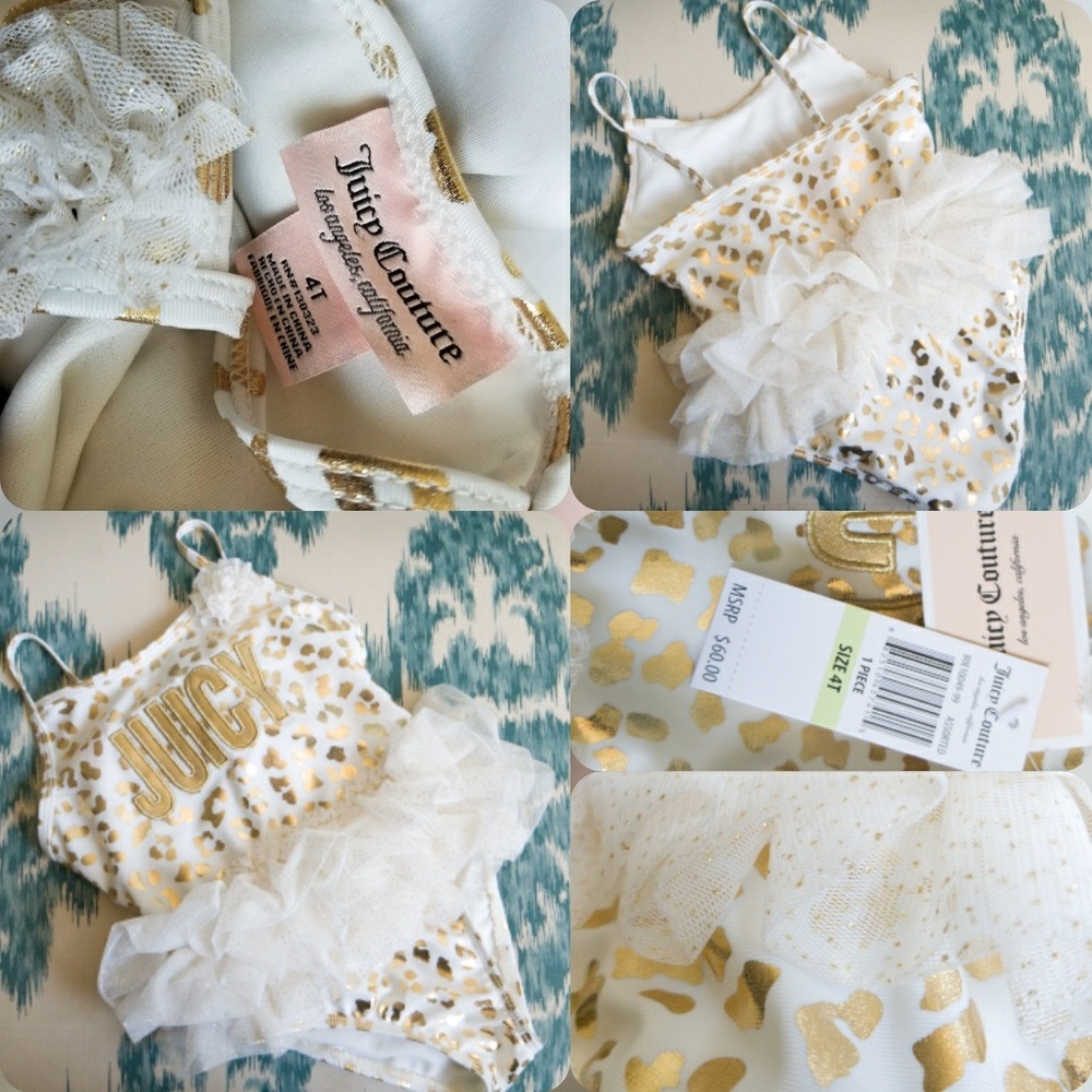 NWT Juicy Couture girls' swimsuit 4T